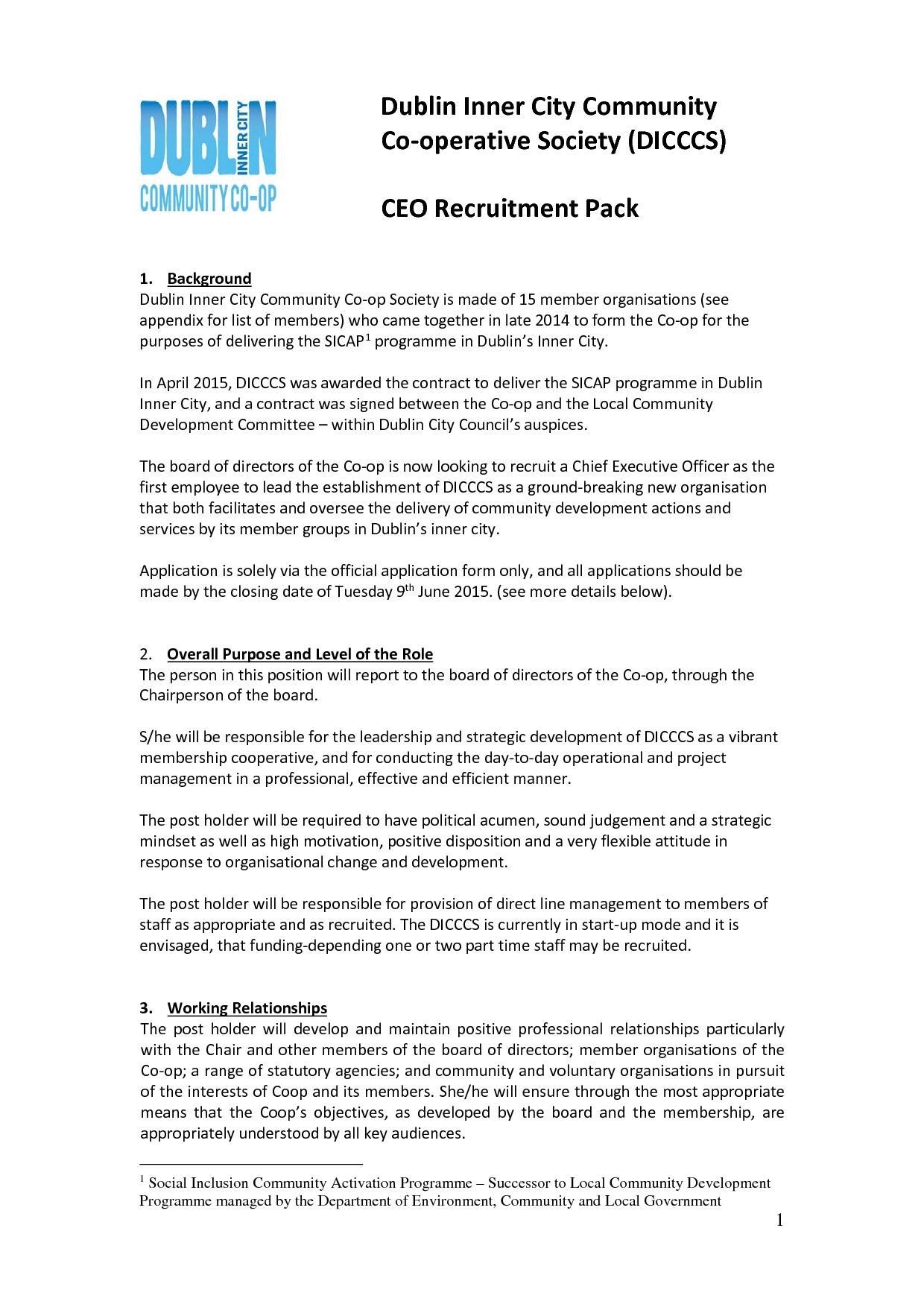 Publication cover - CEO recruitment pack May 2015 FINAL